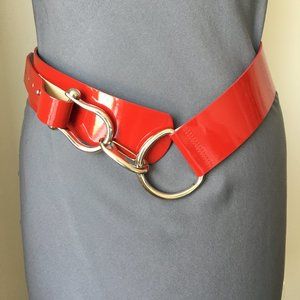 NEW 'Sellier'France Brand Women's Red Leather Belt
